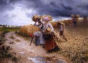 Georges Laugee A l'Approche du Grain oil on canvas